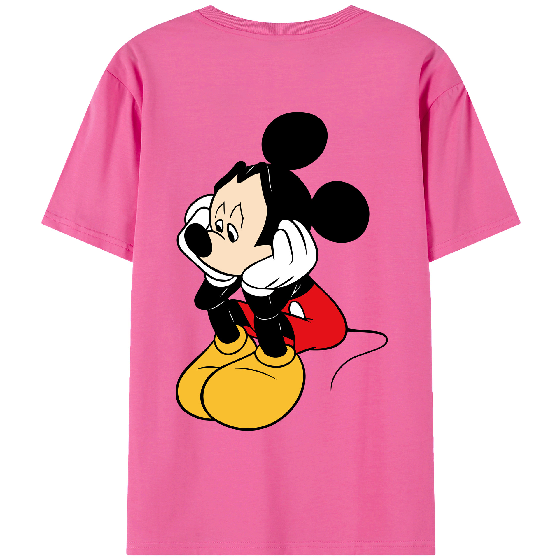 （画像用） ミッキーマウス Mickey Mouse レディース半袖Tシャツ(バックプリント)